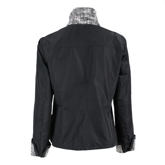 WEEKEND MAX MARA Women's Black/White Reversible Jacket Solid/Crosshatch Size 10 - Picture 13 of 15